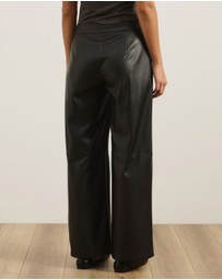 Atmos&Here - Elvi Wide Leg PU Pants