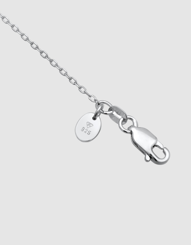 Elli Jewelry - Necklace Emerald Rectangle 925 Sterling Silver