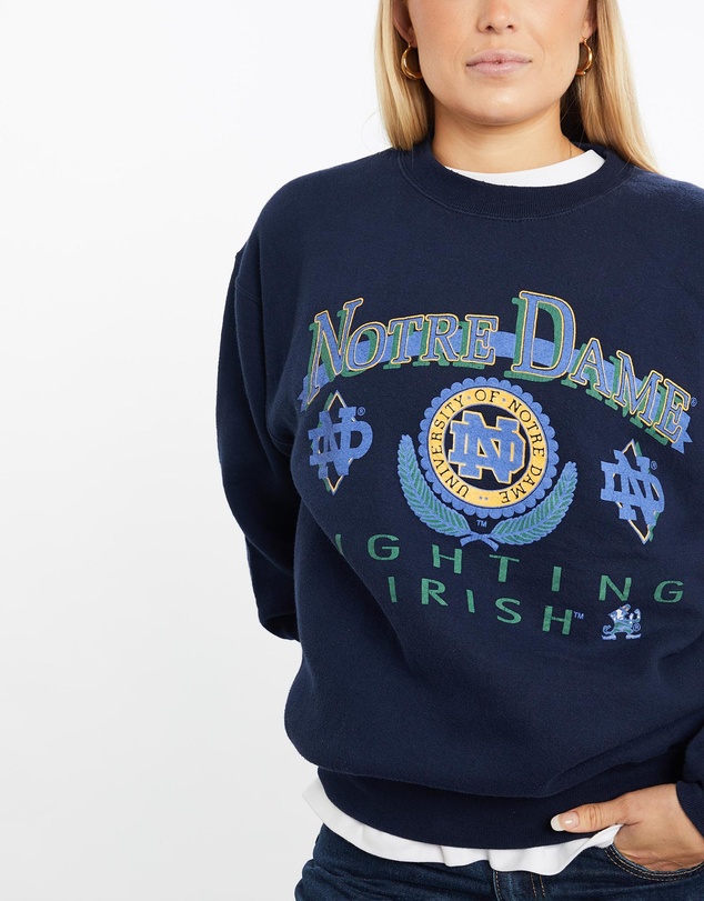 Vintage by The Real Deal - Pre Loved - Vintage 90s NCAA Notre Dame Fighting Irish Sweatshirt