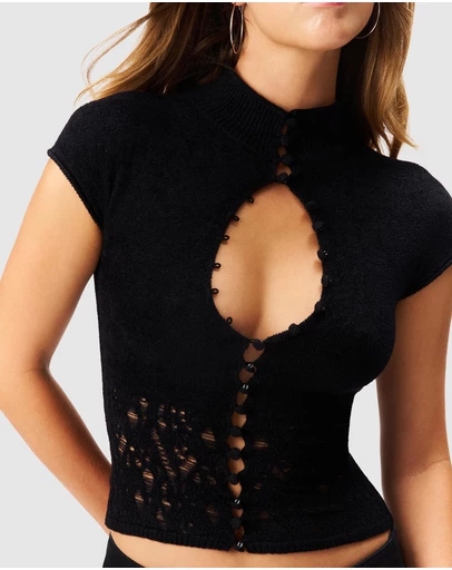 Guizio - Mock Neck Top