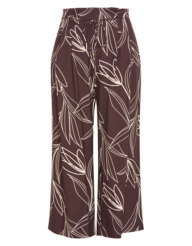 City Chic - Bella Wide Leg Print Pant