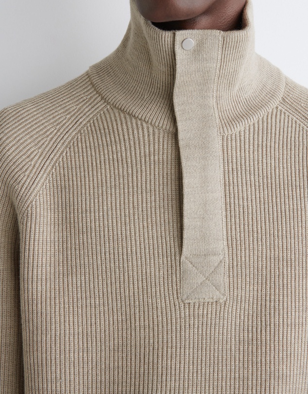 COS - Ribbed Wool Half-Zip Jumper