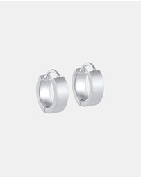 Kuzzoi - ICONIC EXCLUSIVE - Earrings Creole Circle Matt 925 Sterling Silver