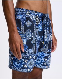 Camilla - Mid Length Boardshorts With Elastic Waist