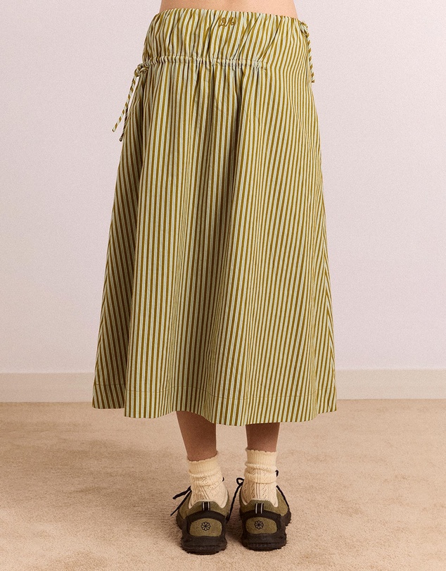 Damson Madder - Caspia Volume Midi Skirt