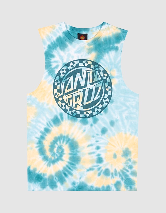 Santa Cruz - Malba Crash Dot Mono Front Muscle Top - Teens