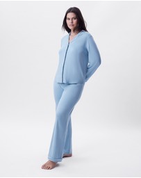 Bras N Things - Emilia Long Sleeve Top - Light Blue