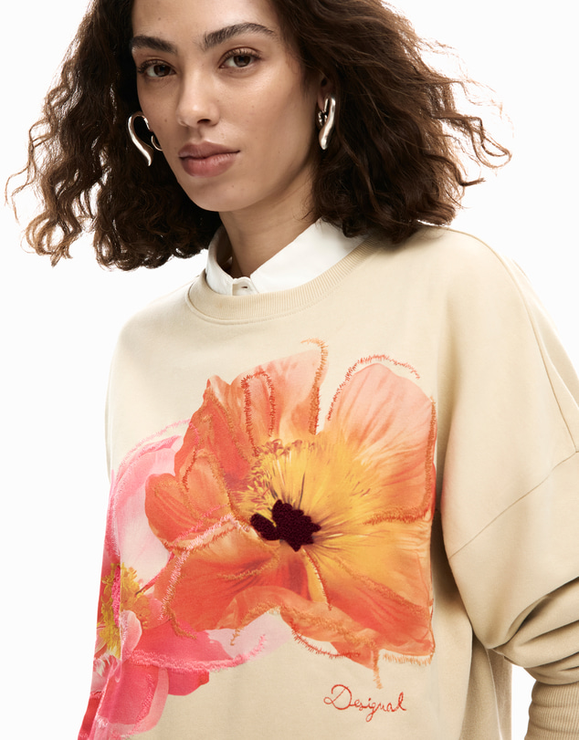 Desigual - Floral sweatshirt
