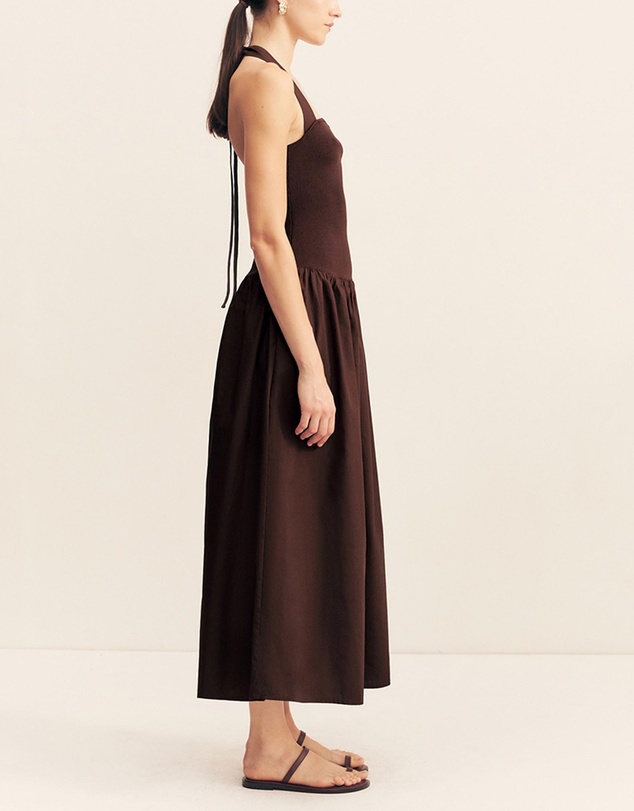 Shona Joy - Aliah Halter Tie Midi Dress