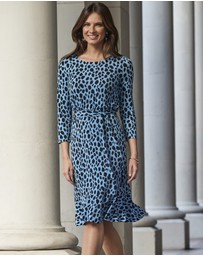 Sosandar - Fleck Print Fit & Flare Dress