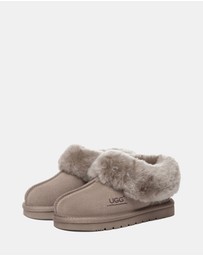 EVERAU - Australian Shepherd Ugg Kids Homey Slipper Cow Suede Upper House Shoes