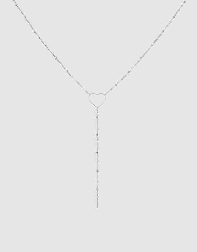 Elli Jewelry - Heart Y-Necklace in 925 Silver
