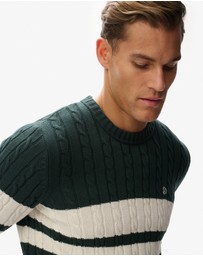 Superdry - Cotton Stripe Cable Jumper