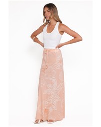 Petal & Pup - Marissa Maxi Skirt - Peach Floral