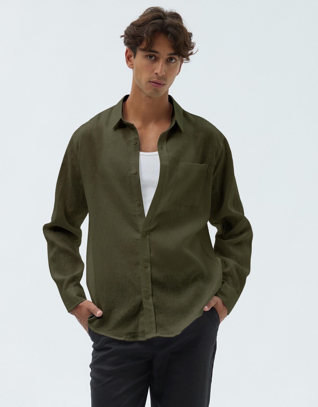 AERE - Resort Linen LS Shirt