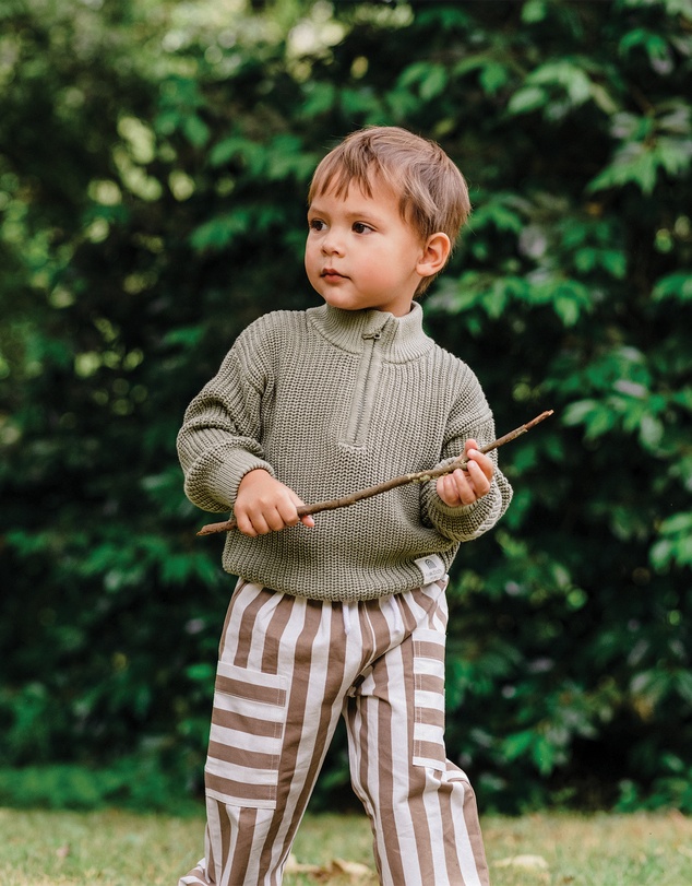 Kynd Baby - Knit Rib Jumper in Olive