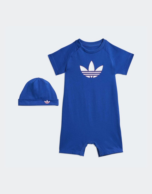 adidas Originals - Trefoil Jumpsuit and Beanie Gift Set - Babies