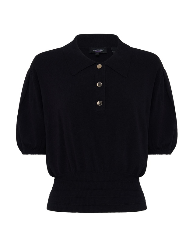 Oxford - Rose Polo Knitted Top