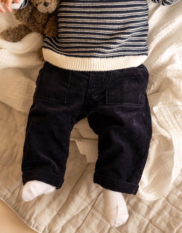 Bebe by Minihaha - Jake Navy Pull On Pants - Babies