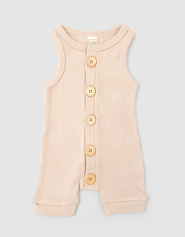 WITH LOVE FOR KIDS - BASICS Ribbed Romper - Babies