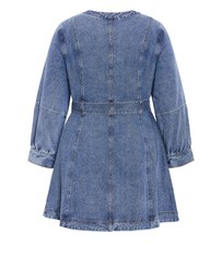 City Chic - Demi Belted Denim Mini Dress