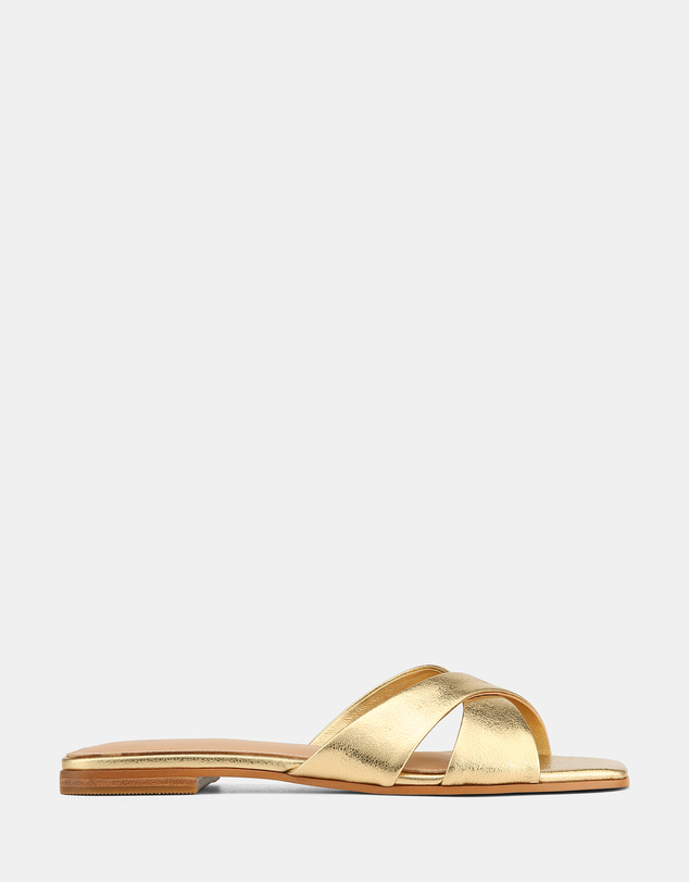 Wittner - Emery Metallic Leather Flat Sandals