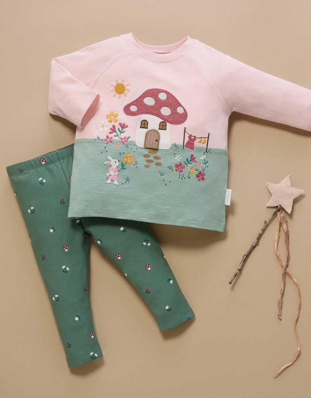 Purebaby - Toadstool House Long Sleeve Tee -Kids-Babies