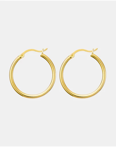 Zoe Olivia - 14K Gold Vermeil 25mm Hoop Earrings