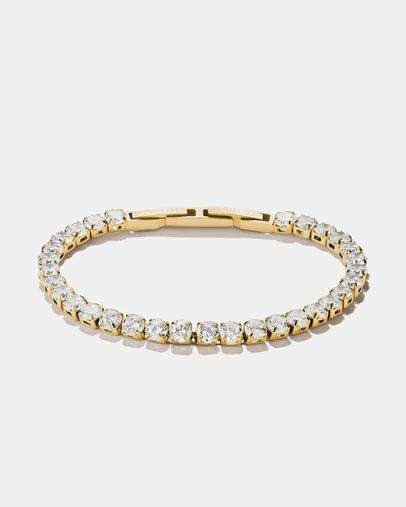THOMAS SABO - Gold-Tone Stainless Steel Tennis Bracelet with White Zirconia