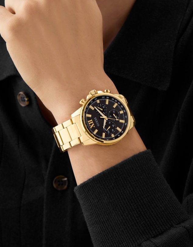 GUESS - GUESS Men's Gold Tone Multi-function Watch