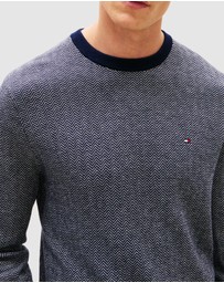 Tommy Hilfiger - Herringbone Knit Jumper With Cashmere