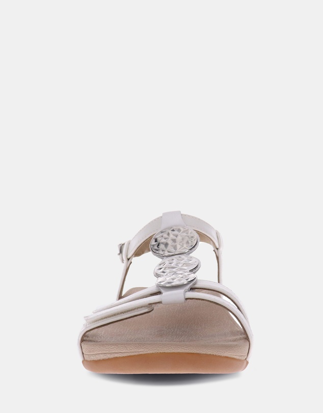 Mia Vita - Ayla Adjustable Sandal - White