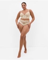 City Chic - Amelie Underwire Longline Bra - Lemonade
