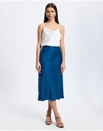 Mossée - Lily Midi Silk Skirt