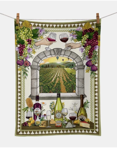 La La Land - Vineyard Visions Tea Towel