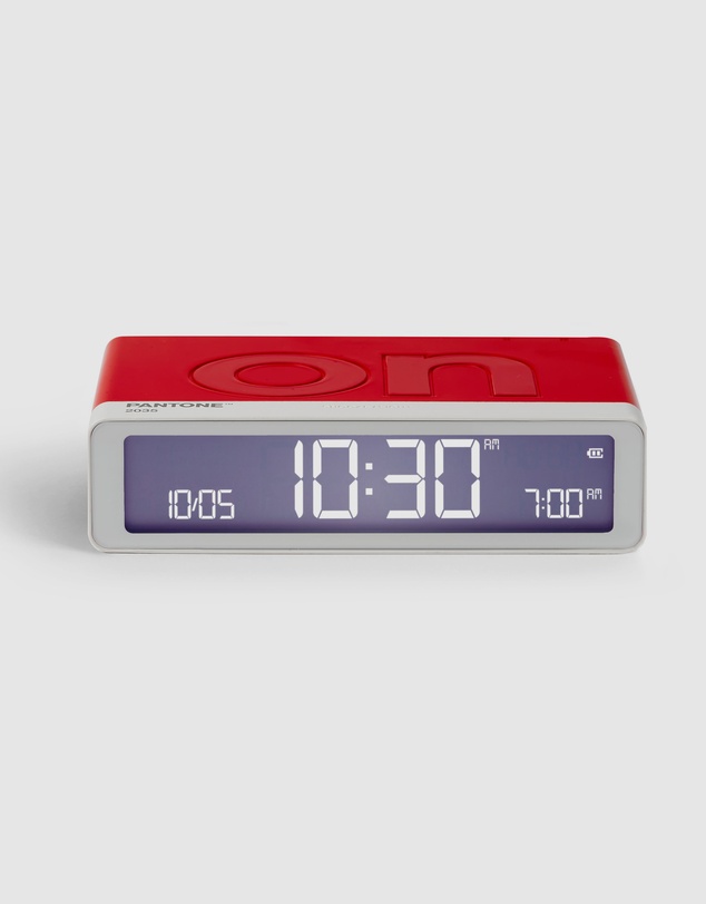Lexon - Lexon Flip Classic Reversible Alarm Clock PANTONE - 2035 Red