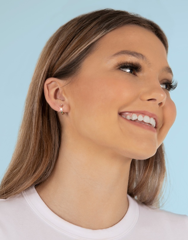 Mestige Kids - Vibrant Mini Hoops - 18K Gold Plated