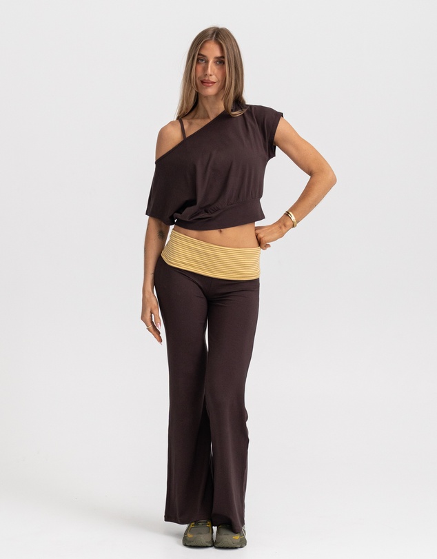 HyperLuxe The Label - Bamboo Off The Shoulder Tee