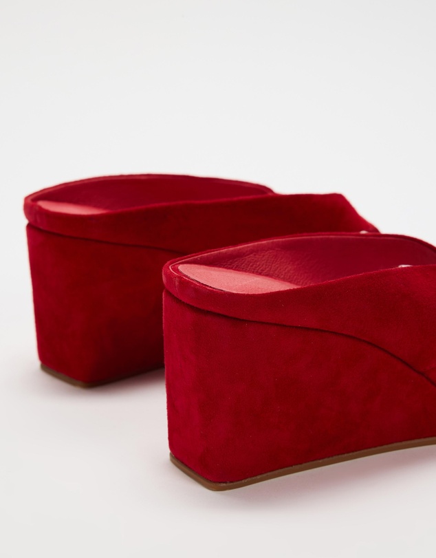 AERE - Pixie Suede Thong Wedges - Women's