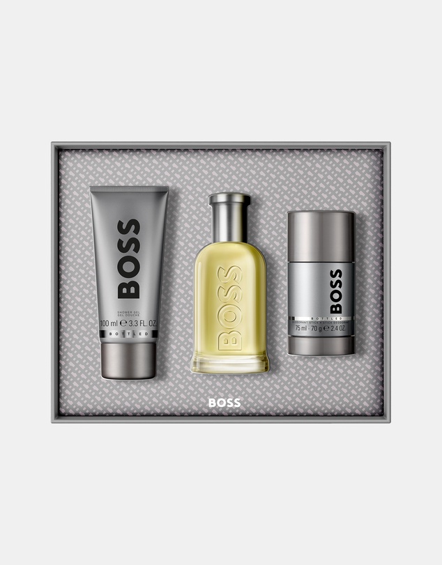 BOSS - Boss Bottled Eau De Toilette, Shower Gel, And Deodorant Stick For Men Trio Gift Set