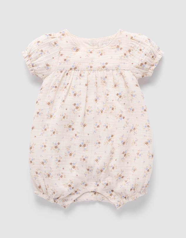 Purebaby - Garden Floral Romper-Kids-Babies