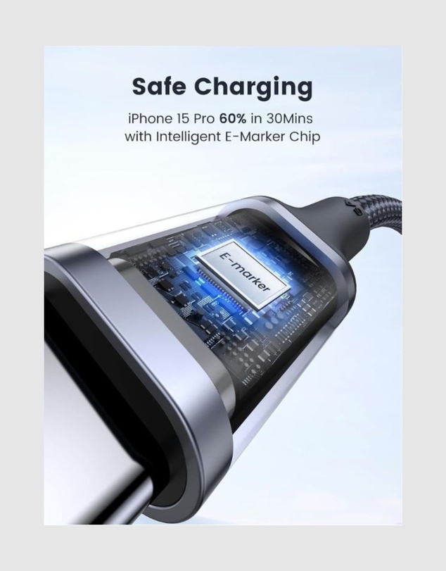 Ugreen - UGREEN 100W USB C to USB C Cable – Fast Charging Data Transfer 3.3FT Black