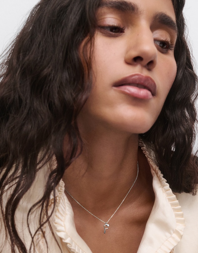 PDPAOLA - Initial 2026 F Silver Pendant Necklace