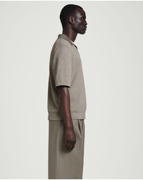 COS - Open-Knit Bouclé Polo Shirt