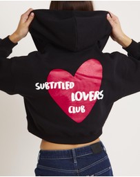 Subtitled - Lovers Club Cropped Zip Hoodie