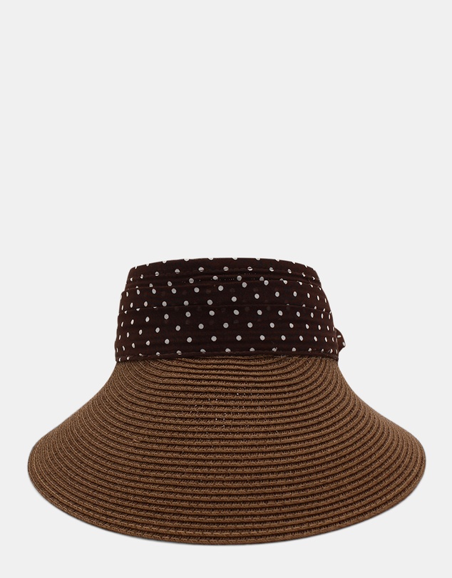 Morgan & Taylor - Bridie Braided Straw Visor in Brown