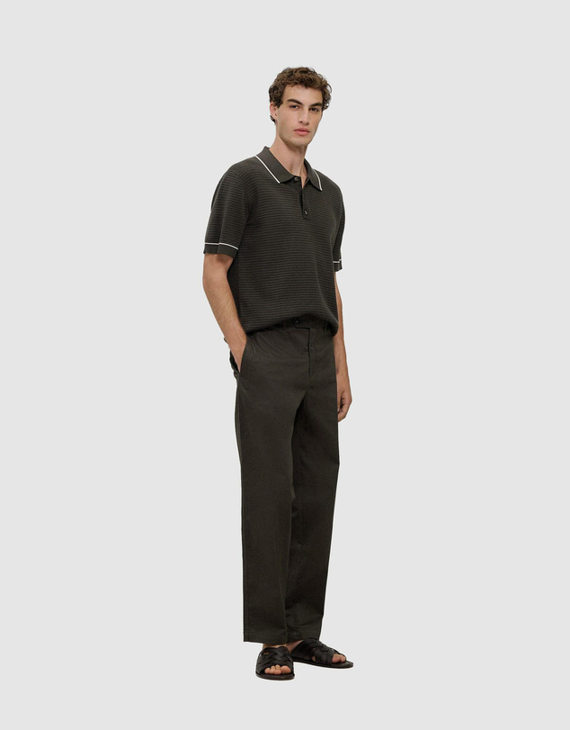 Trenery - Textured Cotton Tipped Knit Polo