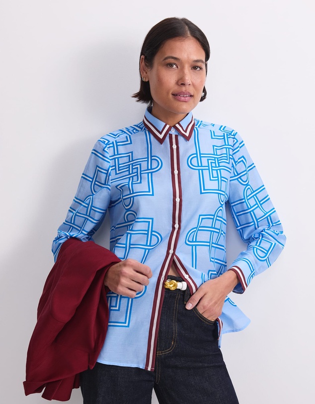 Sportscraft - Rhodes Long Sleeve Cotton Silk Shirt