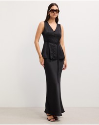 The Fated - Charlie Satin Midi Skirt