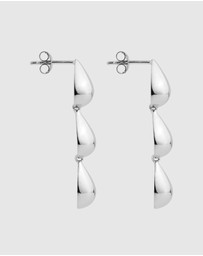 Najo - Liora Triple Drop Silver Stud Earring